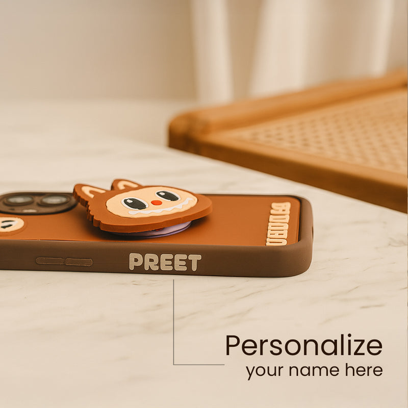Personalized Cartoon Phone Case with Pop Holder