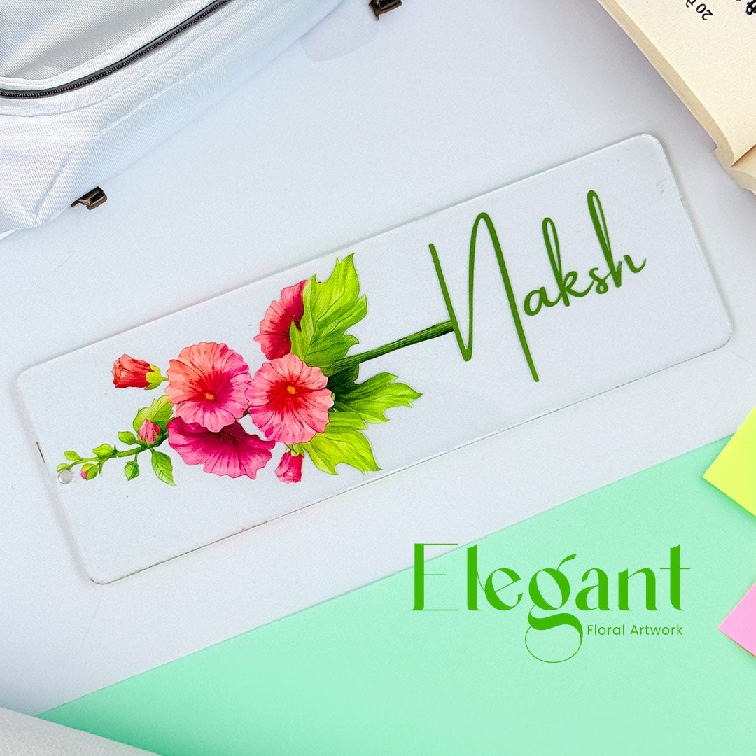 Personalized Transparent Plant Flower Bookmark - 5 pcs-2x6 inches