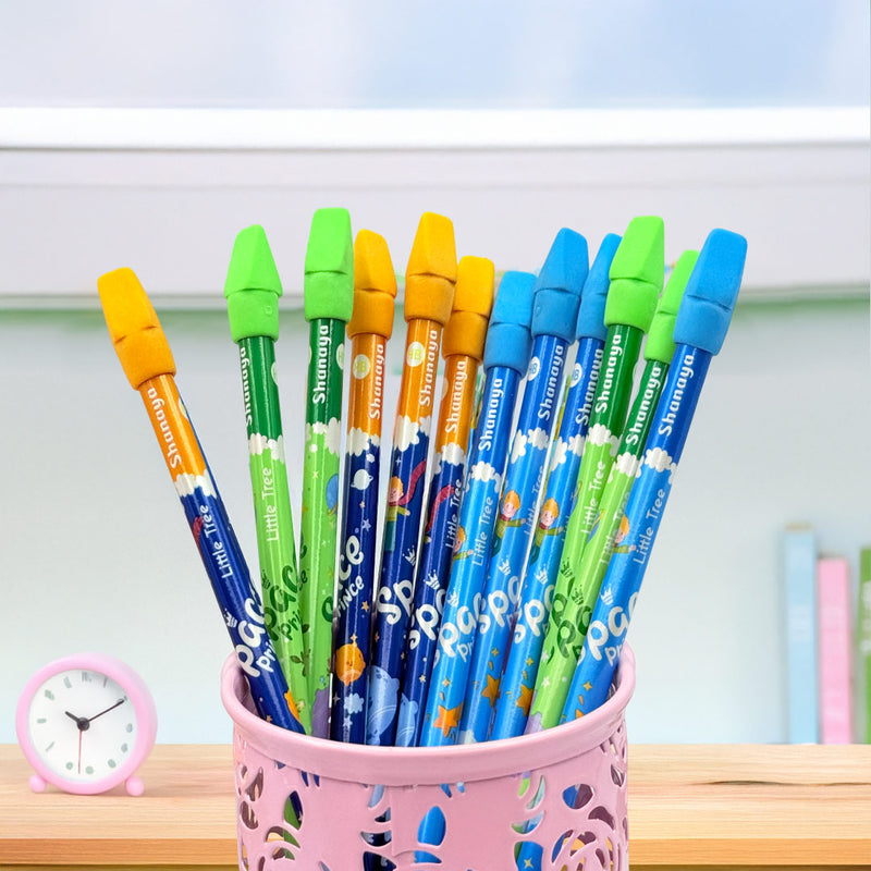 Personalized Space & Ocean Pencil With Eraser -Set of 12