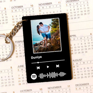 Spotify Music Keychain With Photo | Love Craft Gifts