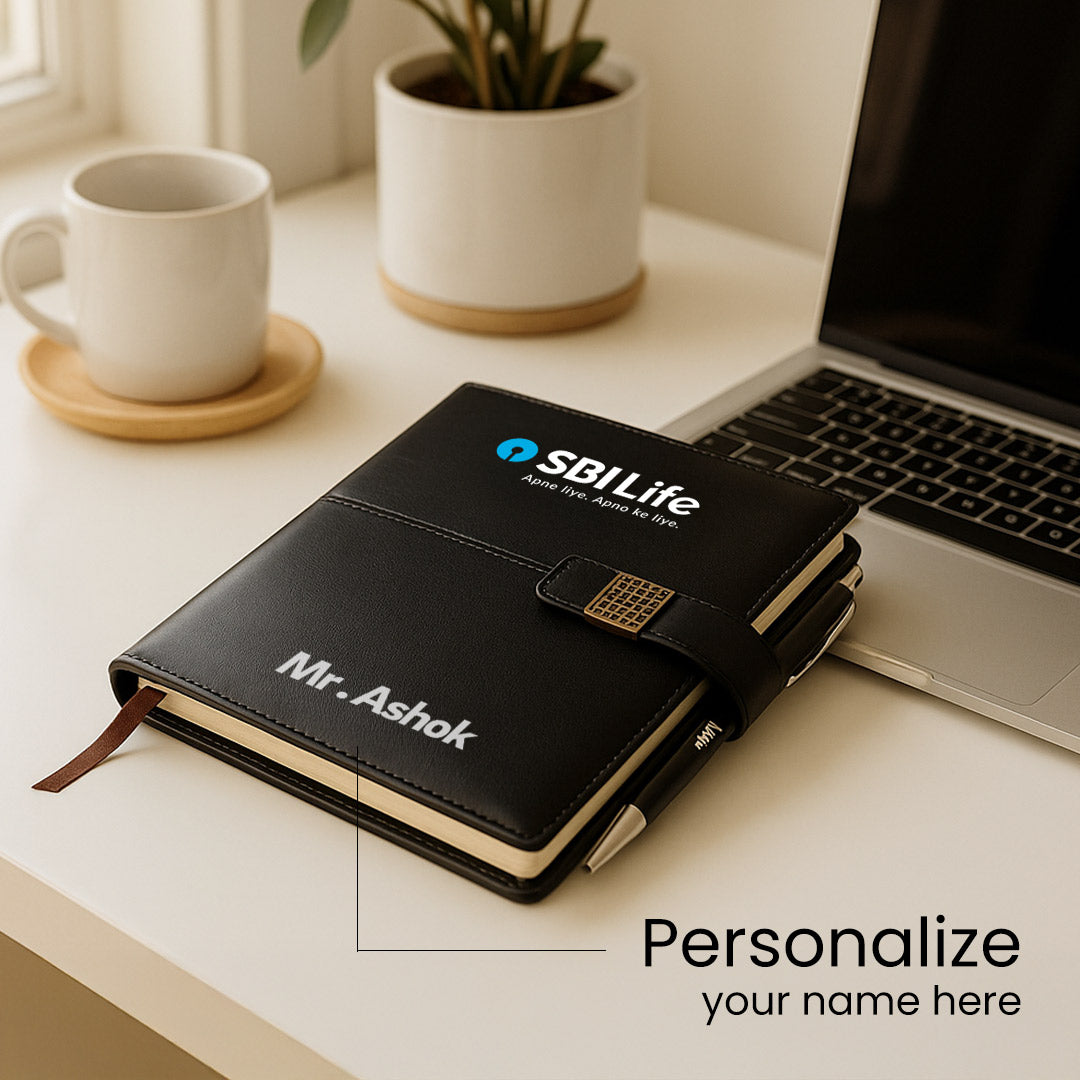 Personalized Corporate Diary Combo Gift Set with Logo & Name | Love Craft Gifts