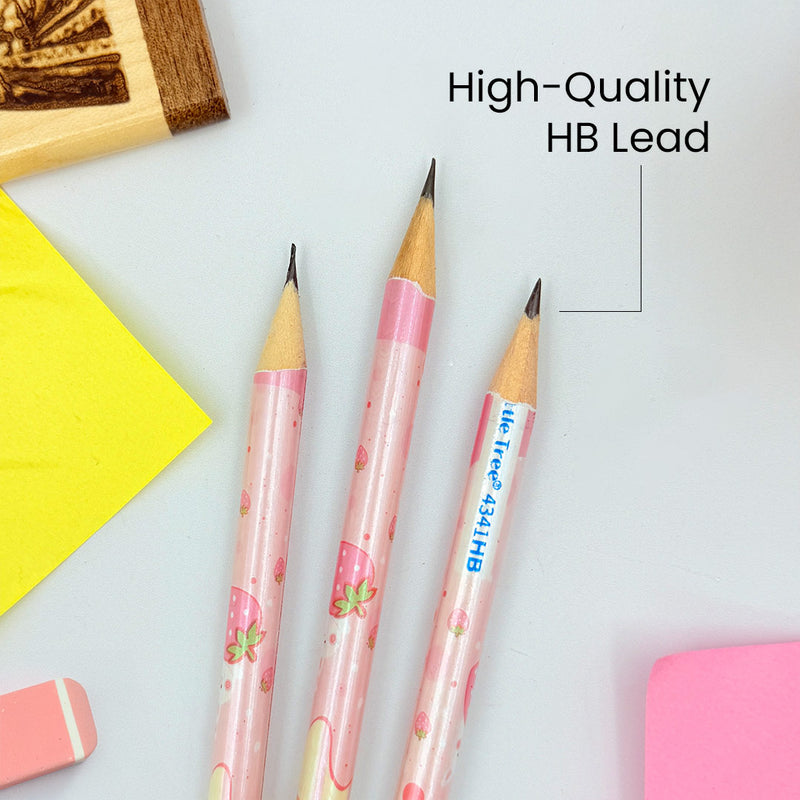 Personalized 12-Piece Pencil Set with Mini Erasers-Cute Panda Design