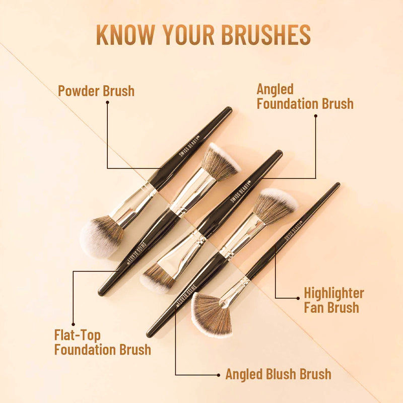 Personalized Swiss Beauty 12 -Piece Makeup Brush Set