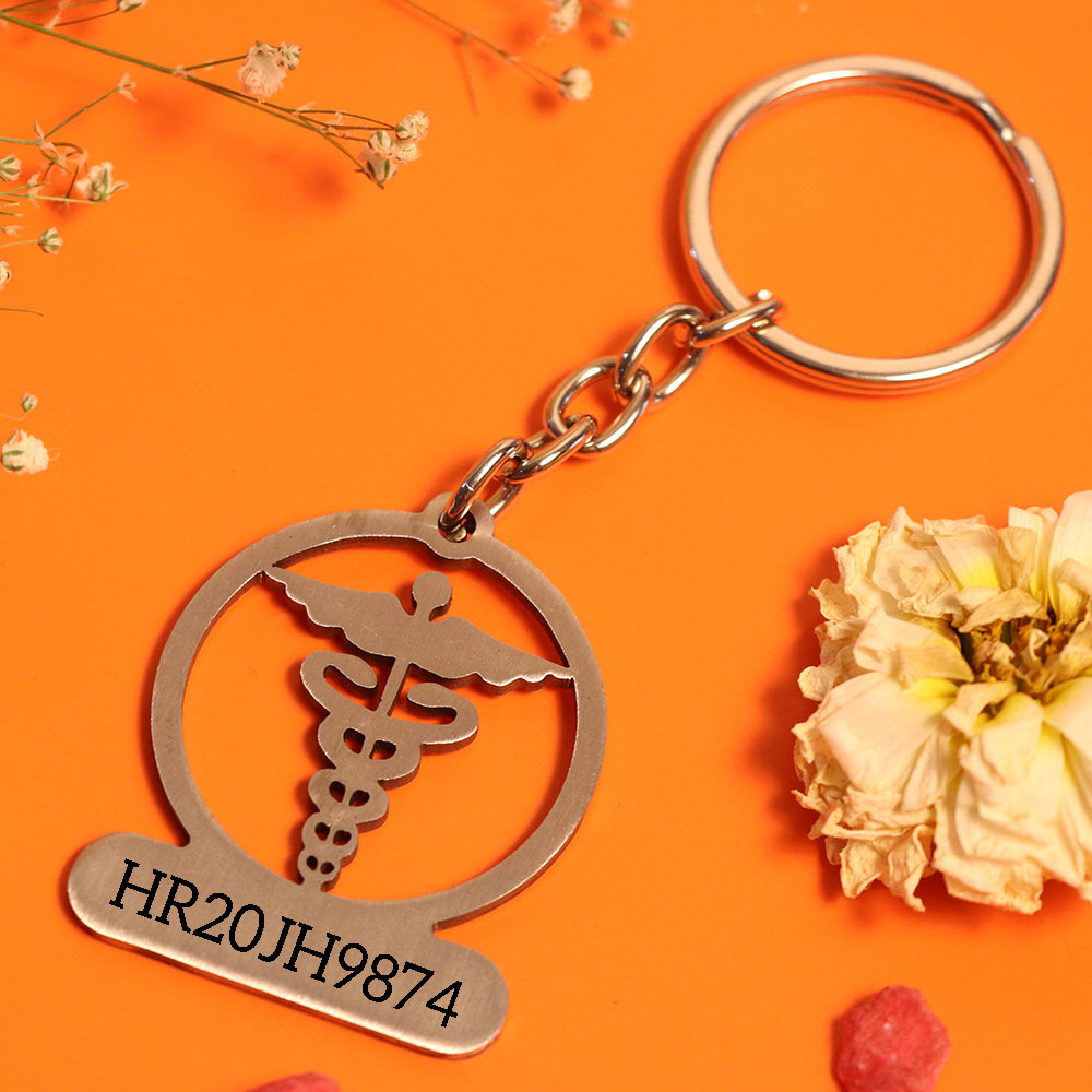 Keychain Doctor Design Personalized Doctor Stainless Steel Keychain - love craft gift