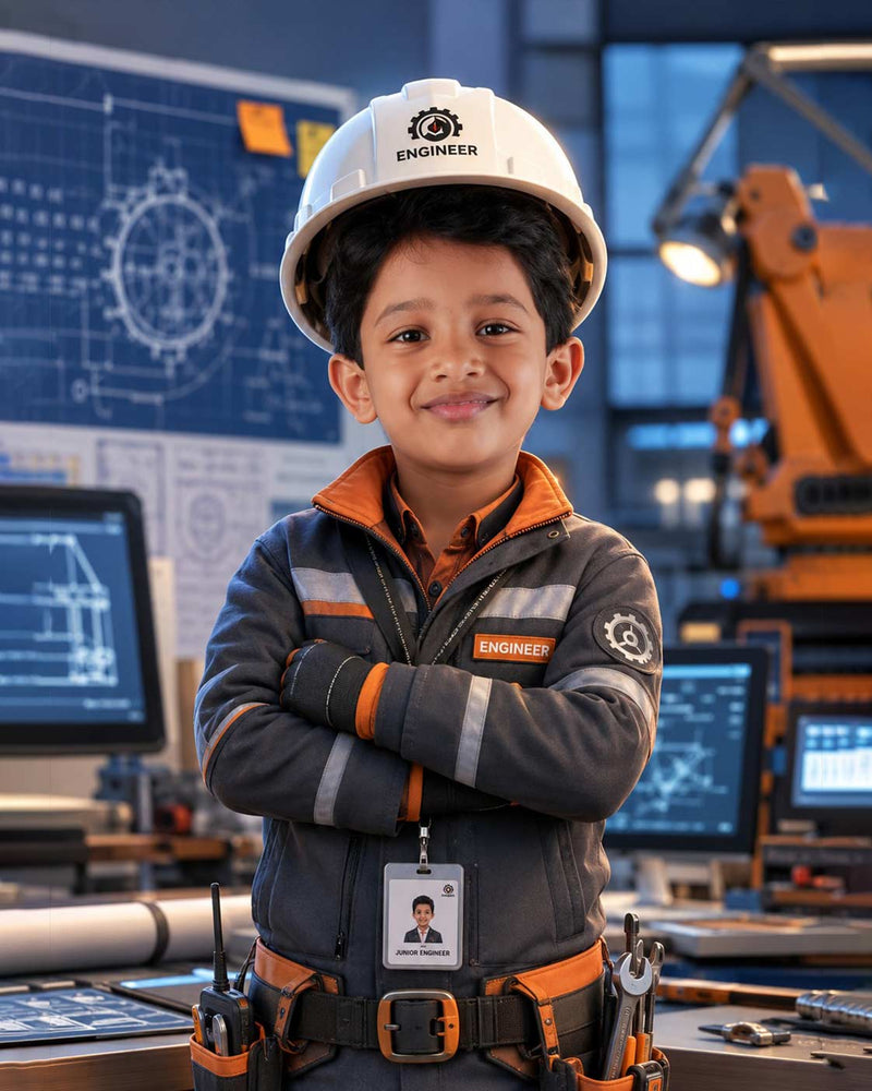 Personalized Future Engineer Digital Portrait | Custom Engineering Hero Artwork