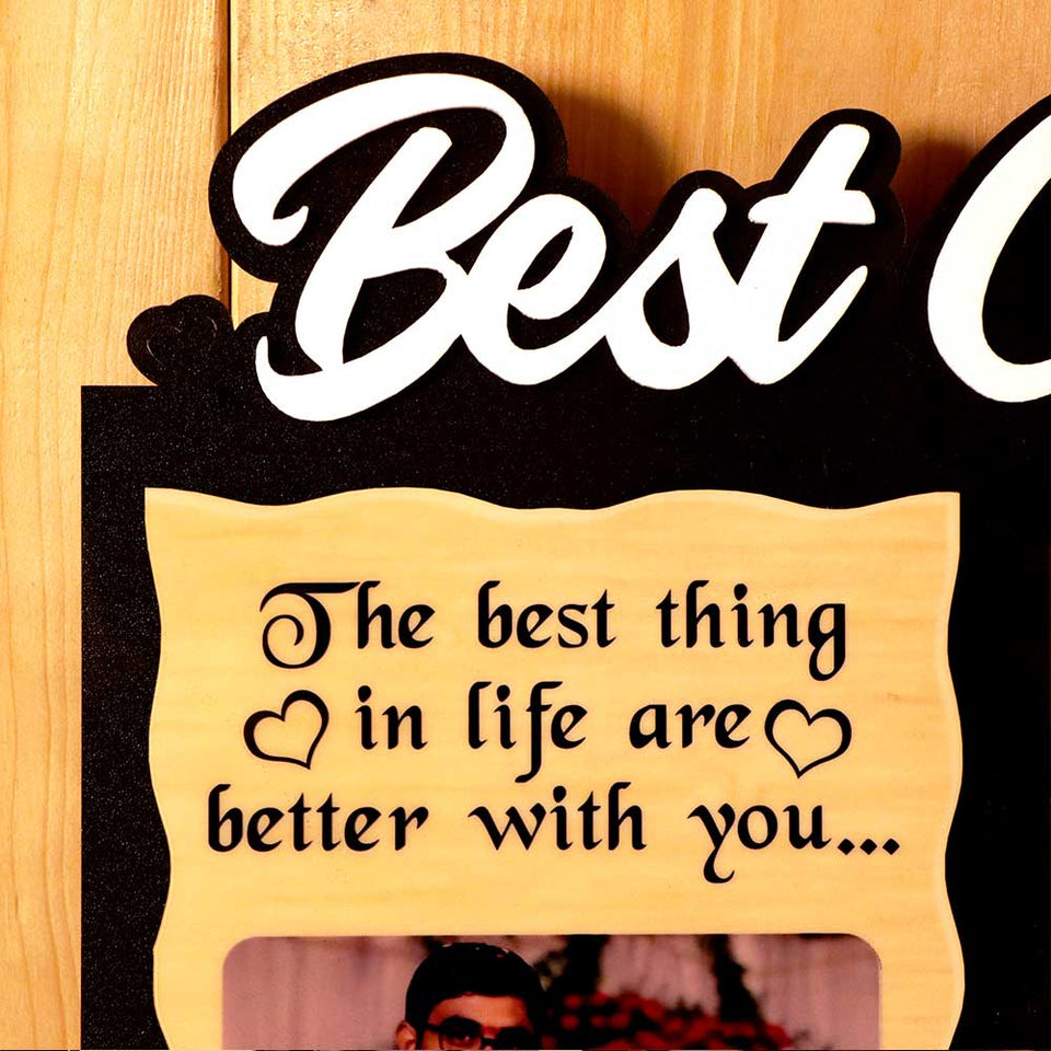 Personalized Best Couple Photo Wooden Table Top