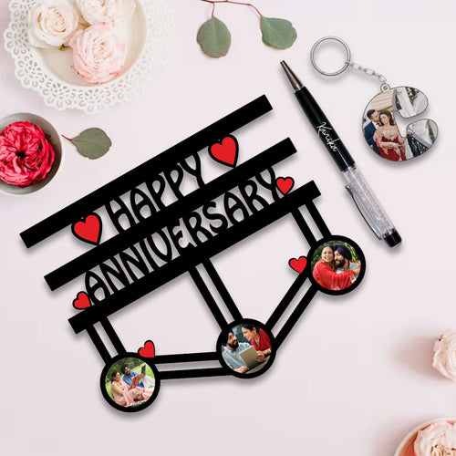 Special Anniversary Frame, Pen & Keychain Gift Combo | Love Craft Gifts