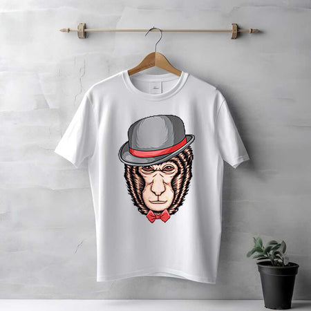 Men's White Gentleman Monkey T-Shirt | Love Craft Gifts