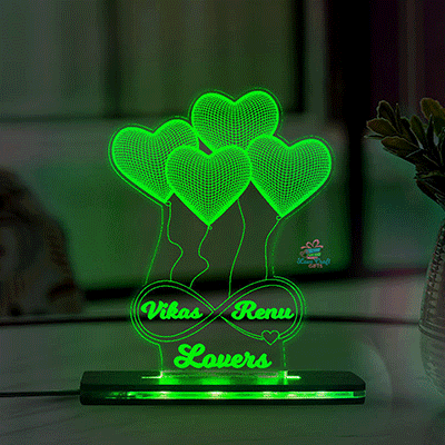 Personalized 3D Multi LED Acrylic Lamp | Love Craft Gift