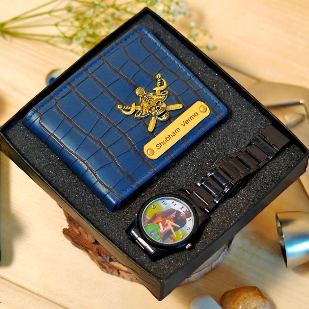 Personalized Men's Wallet & Watch Combo