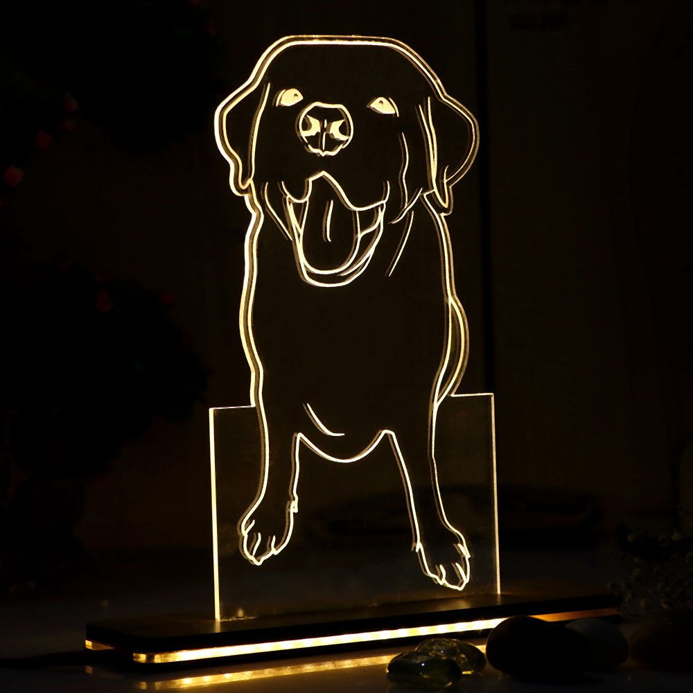 3D ACRYLIC LED TABLE DOG LAMP