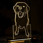 3D ACRYLIC LED TABLE DOG LAMP