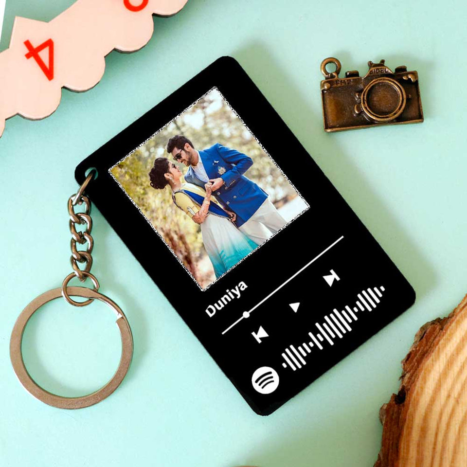 Spotify Music Keychain With Photo | Love Craft Gifts