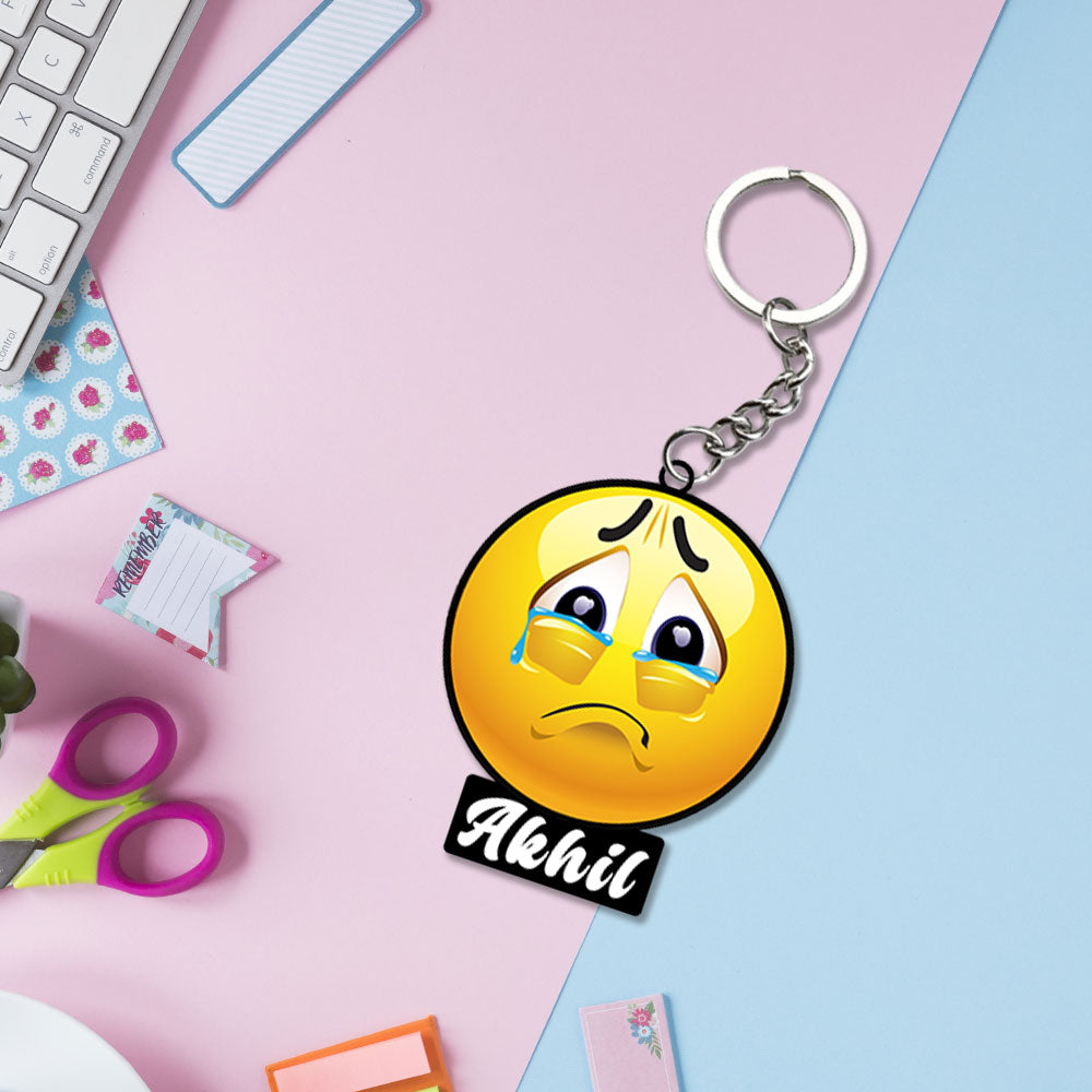 Emoji Keychain With Name: Emoji Keyring | Love Craft Gifts