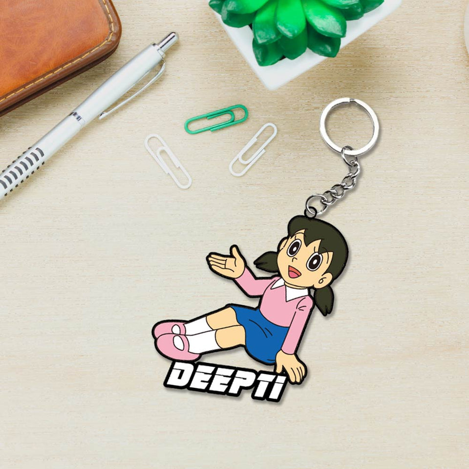 Doraemon Characters Keychain Or Keyrings With Name | Love Craft Gifts