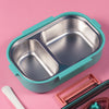 Personalized Double Compartment Stainless Steel Lunch Box ,500ml