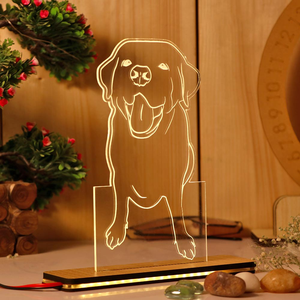 3D ACRYLIC LED TABLE DOG LAMP