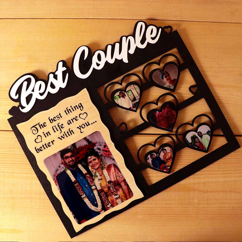 Personalized Best Couple Photo Wooden Table Top