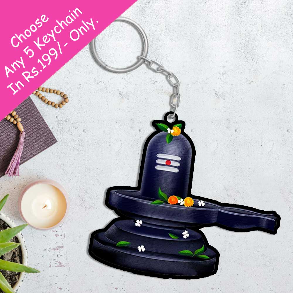 Key Chain Mahdev Mahadev Wooden Keychains - love craft gift