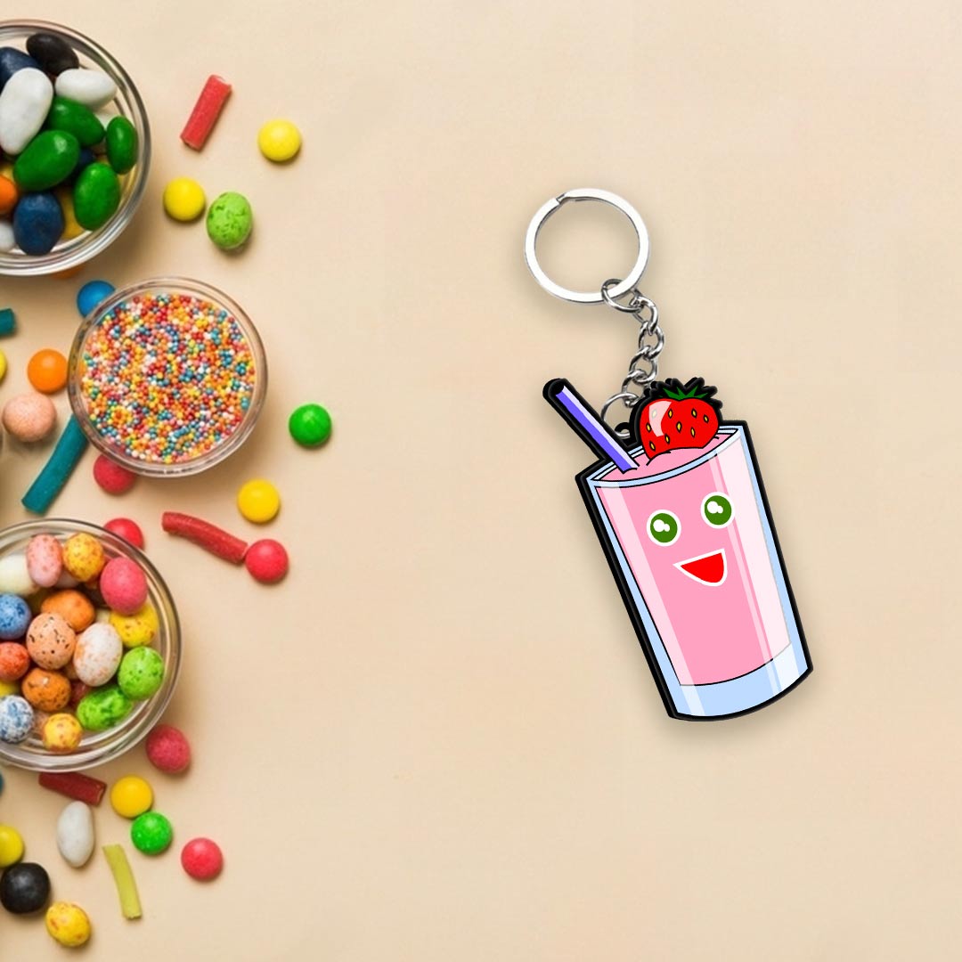 Mini Milkshake Keychains Ice Cream and Milkshake Keychain | Love Craft Gifts - love craft gift