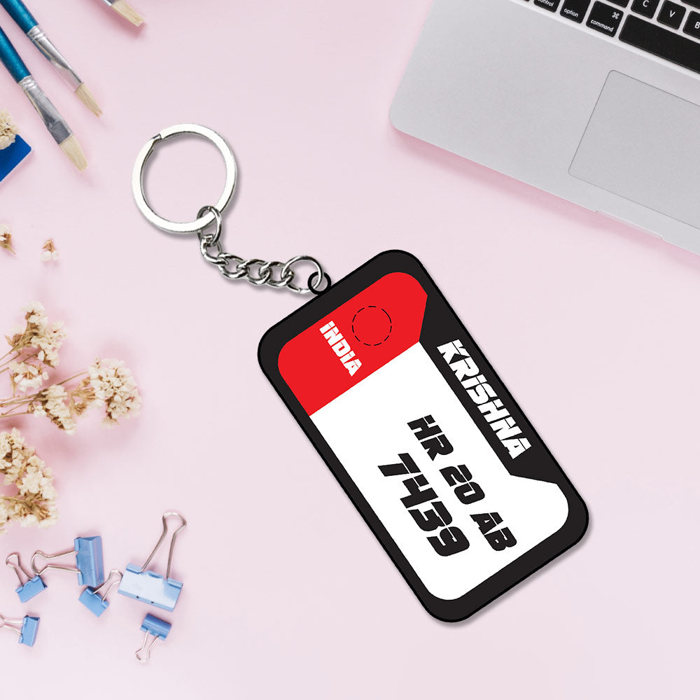 Number Plate Keychain | Love Craft Gifts