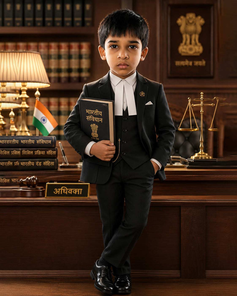 Personalized Future Lawyer Digital Portrait for Kids | Custom Supreme Court Advocate Artwork