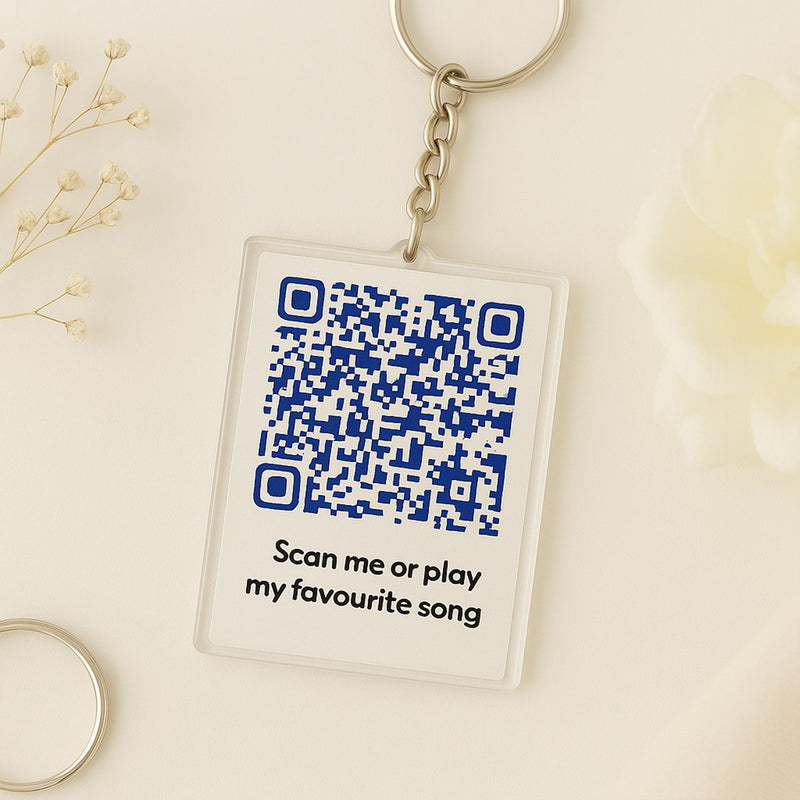 QR Code Spotify Love Keychain