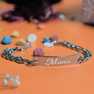 Personalized Name Bracelet For Women - Silver