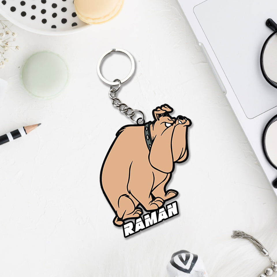 Looney Tunes Cartoons Characters Keychain With Name - love craft gift