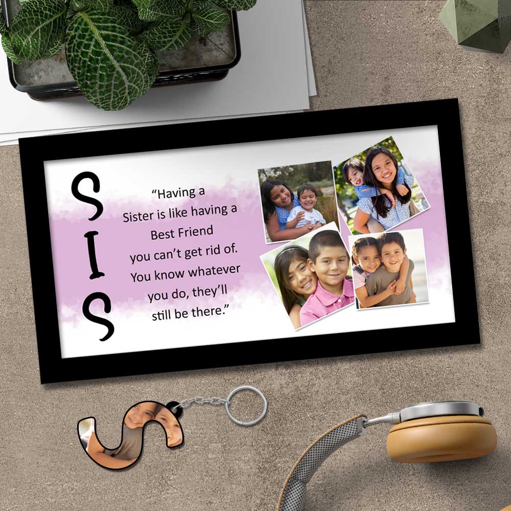 Photo Collage Frame- Unique Gifts for Sister on Rakhi| Love Craft Gifts