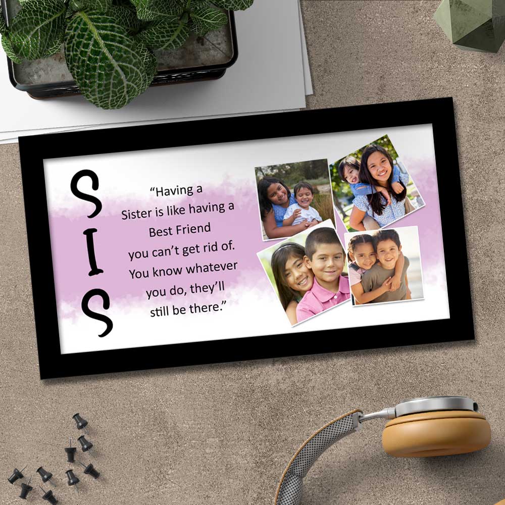 Photo Collage Frame- Unique Gifts for Sister on Rakhi| Love Craft Gifts