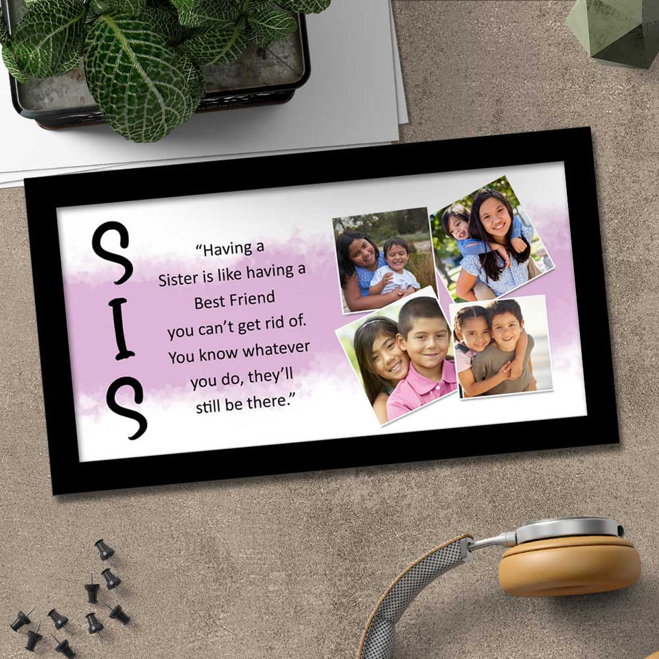 Photo Collage Frame- Unique Gifts for Sister on Rakhi| Love Craft Gifts