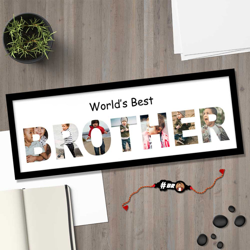 Photo Collage Frame-Rakhi Gift for Brother Online | Love Craft Gifts