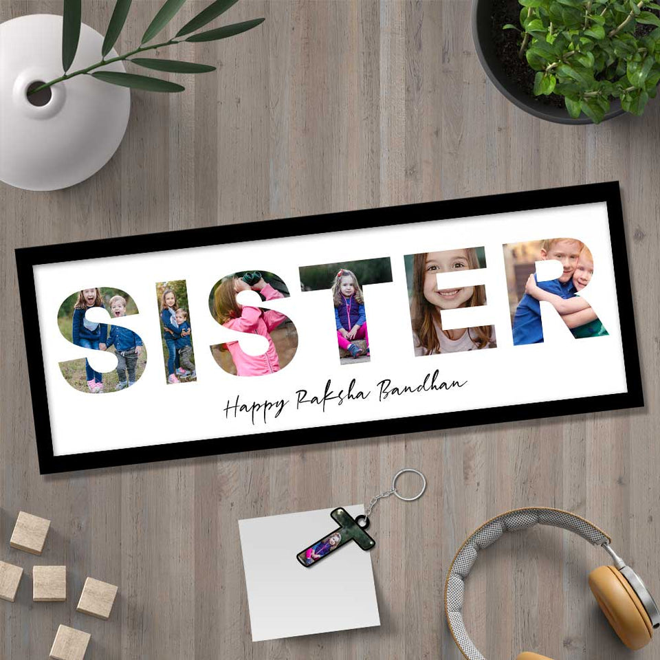 Darling Souvenir Made With LoveEngraved Table Top Photo FrameWooden The  Love Between Sisters Lasts Forever Quotes White Picture Frame Gift For  Sister, 5x7 Photo Size Horizontal - Walmart.com