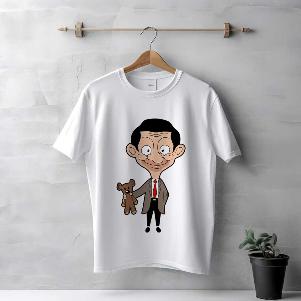 Men's White Iconic Mr. Bean T-Shirt | Love Craft Gifts