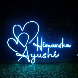 Couples Customized Neon Name Light Frames