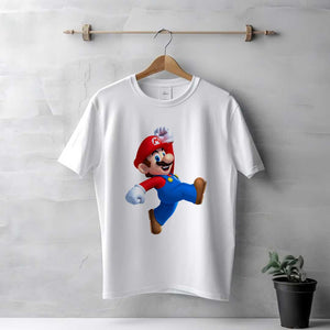 Men's White Super Mario T-Shirt | Love Craft Gifts