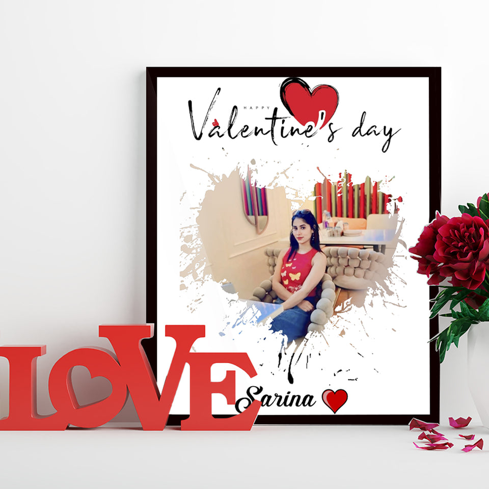 Valentine Special -Personalized Photo Frame For Loved One-8x12"