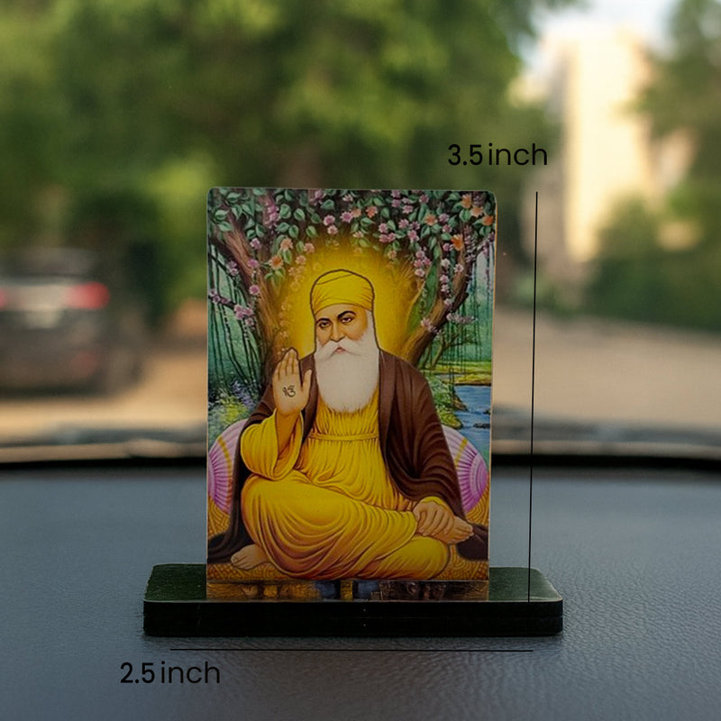 Guru Nanak Dev Ji Acrylic Car Dashboard- 2.5×3.5"
