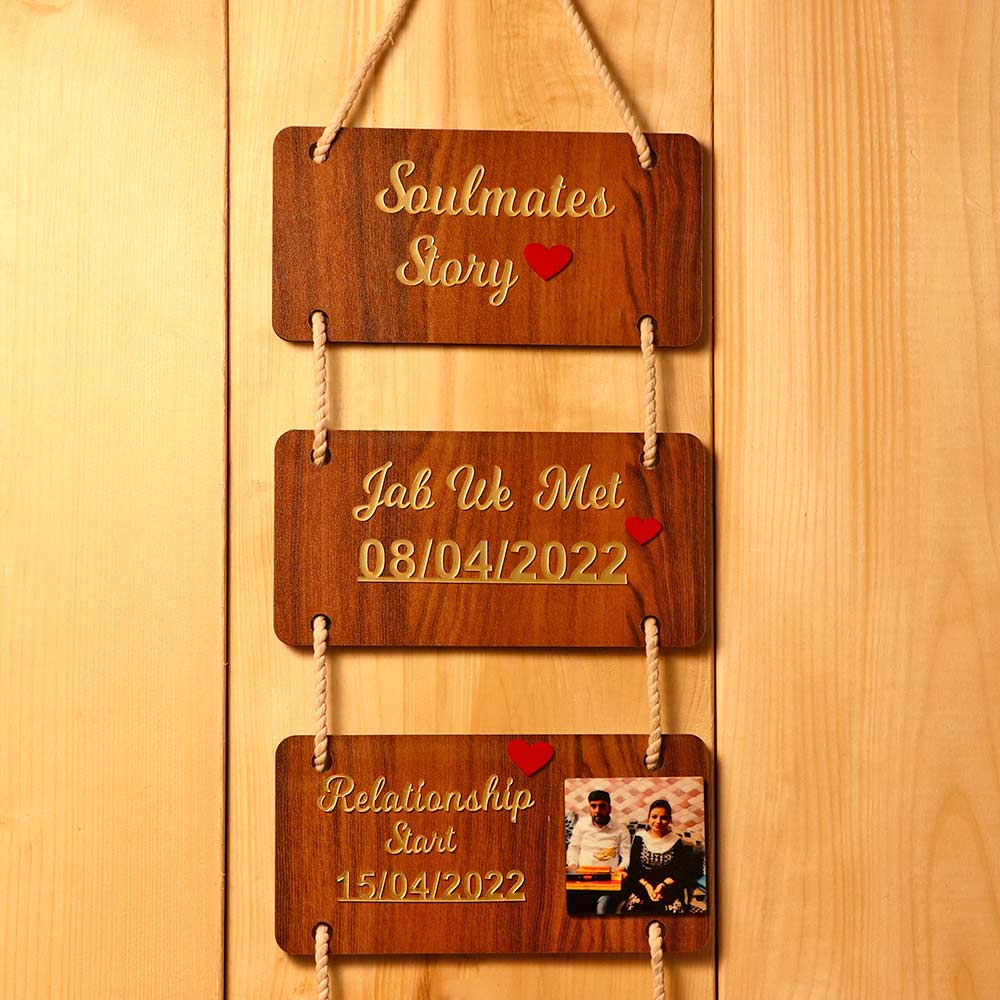 Love Story Wooden Wall Hanger