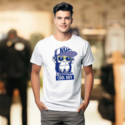 Men's White Handsome Cool Boy T-Shirt | Love Craft Gifts