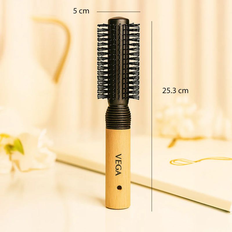 VEGA Personalized Wooden Round Hair Brush