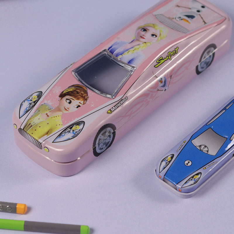 Car Shape Metal Geometry Box- Pink Color