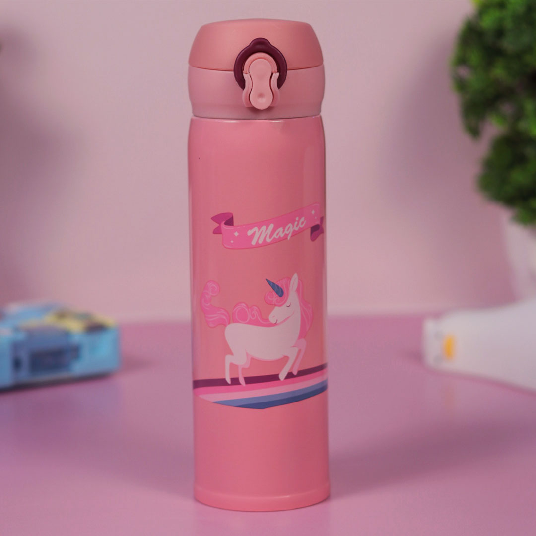 Personalized Pink Water Bottles for Kids -350 ML