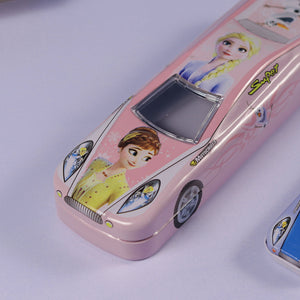 Car Shape Metal Geometry Box- Pink Color