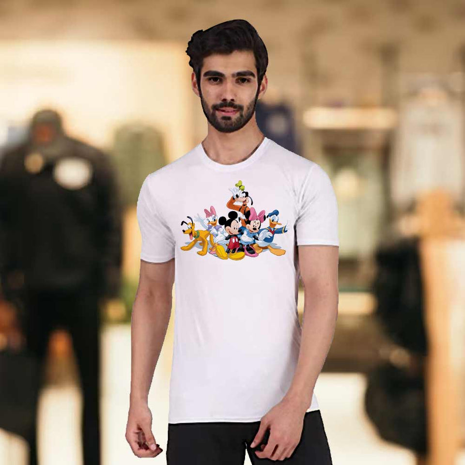 Men's White Mickey Mouse And Friends T-Shirt | Love Craft Gifts