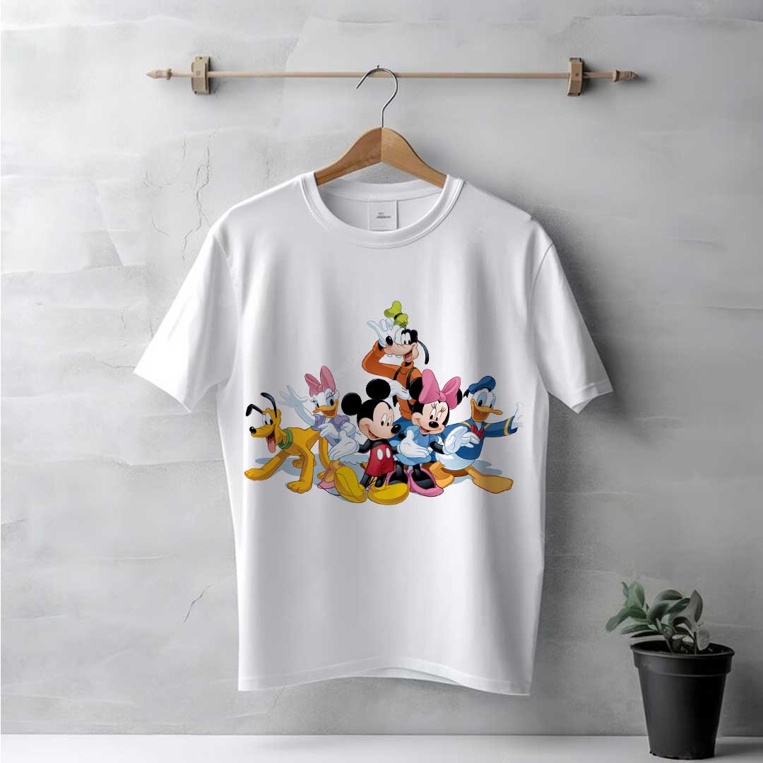Men's White Mickey Mouse And Friends T-Shirt | Love Craft Gifts