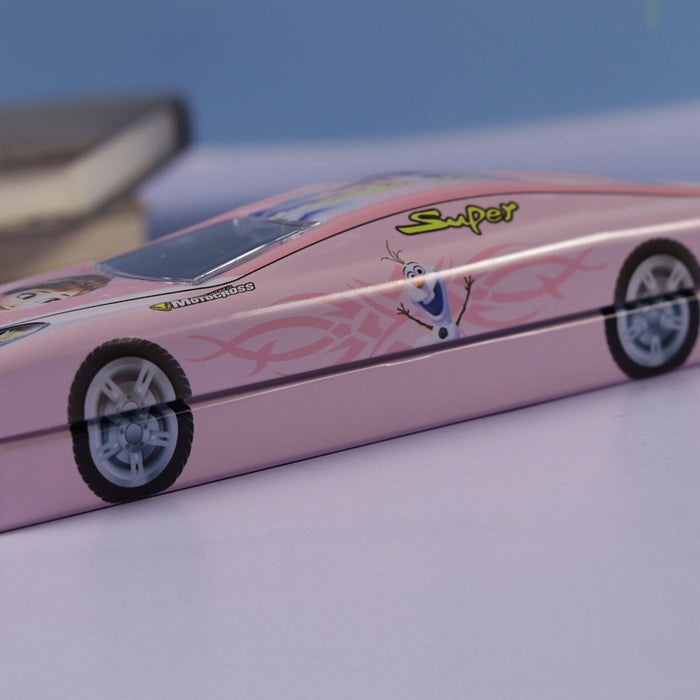 Car Shape Metal Geometry Box- Pink Color