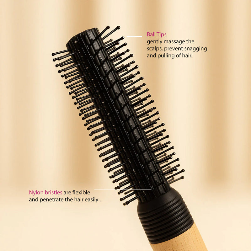 VEGA Personalized Wooden Round Hair Brush