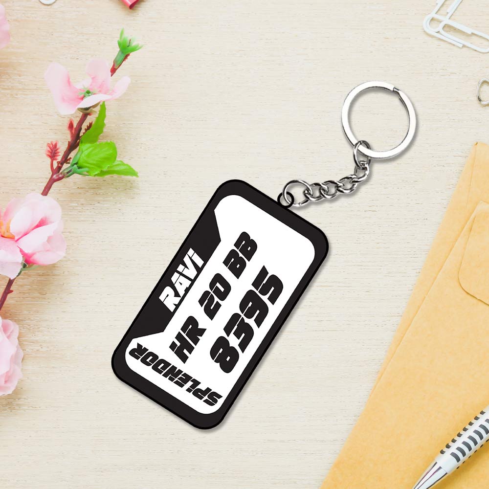 Number Plate Keychain | Love Craft Gifts